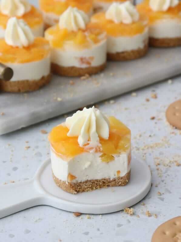 Peach Mini Cheesecakes